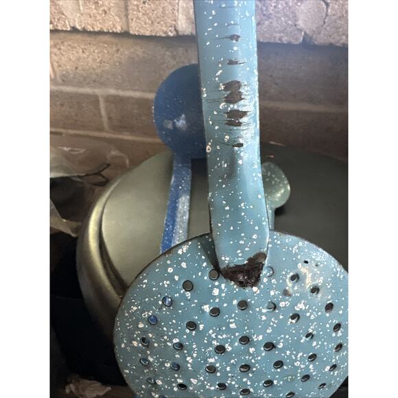 Antique Primitive Soup Food Ladle And Strainer Farm House Kitchen Decor Cooking - Picture 6 of 8